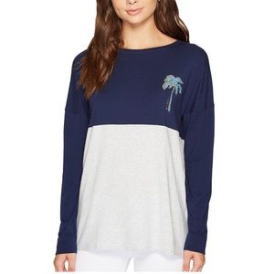 Lilly Pulitzer Long Sleeve Top in True Navy Palm Beach